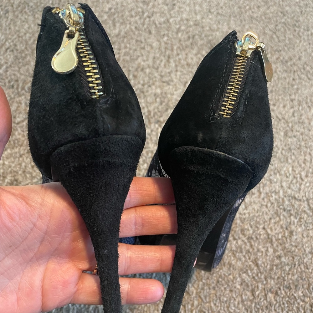 Women’s lace cage heels - Picture 4 of 10
